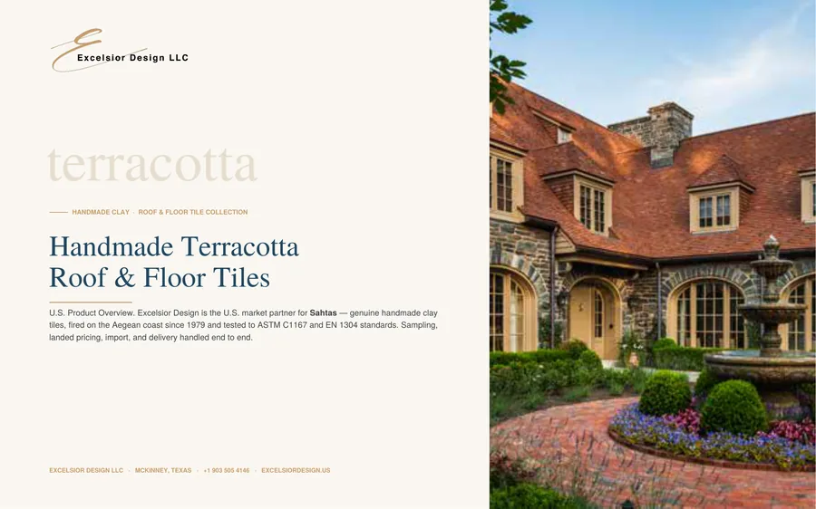 Excelsior Design terracotta catalog cover