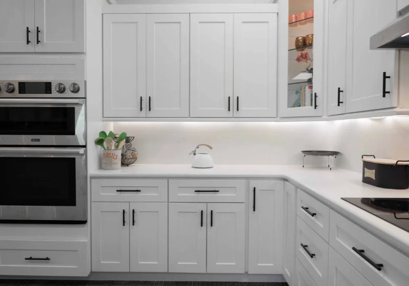 White shaker kitchen cabinet door