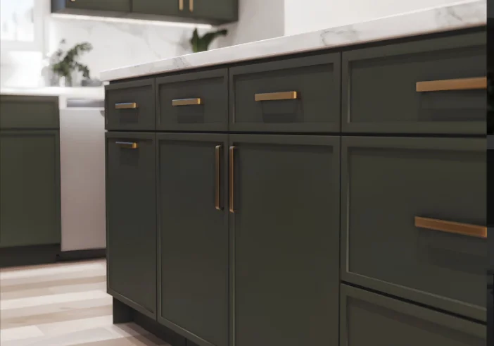 Slim shaker cabinet in white oak